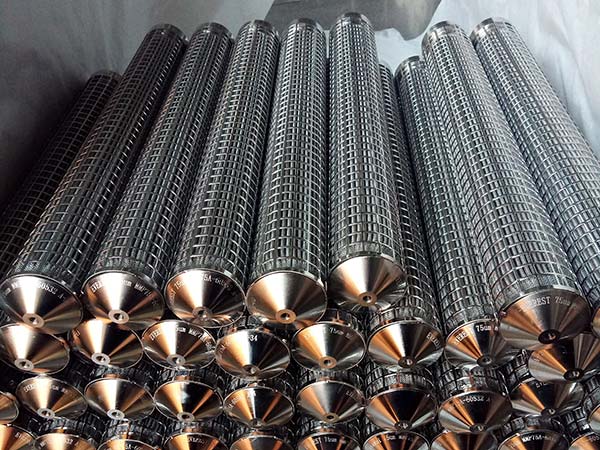 sintered metal fiber felt filter cartridges with outer sleeve