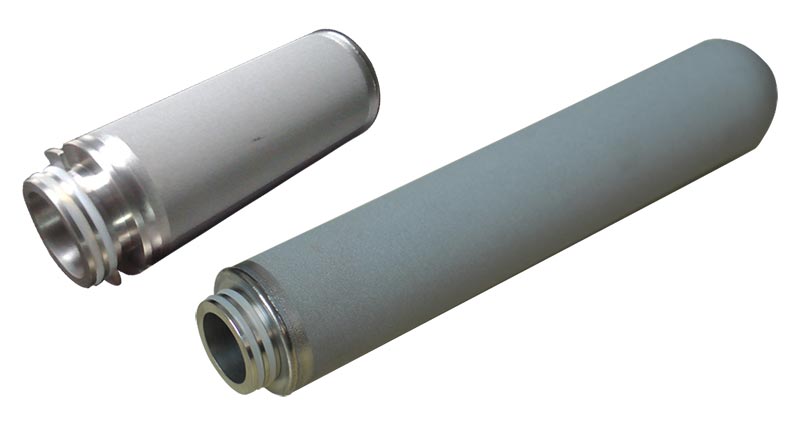 sintered porous metal powder filter cartridges