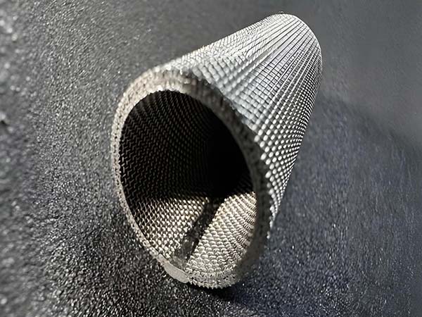 spot roll welding seam of cylindrical wire mesh filter cartridge